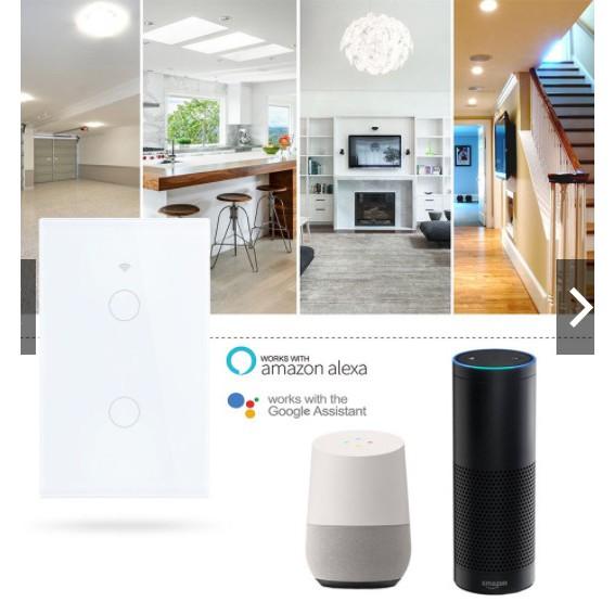 Công Tắc Cảm Ứng Thông Minh WIFI Cao Cấp 2 & 3 Nút Điều Khiển Từ Xa Bằng APP Tuya/ Smart Life