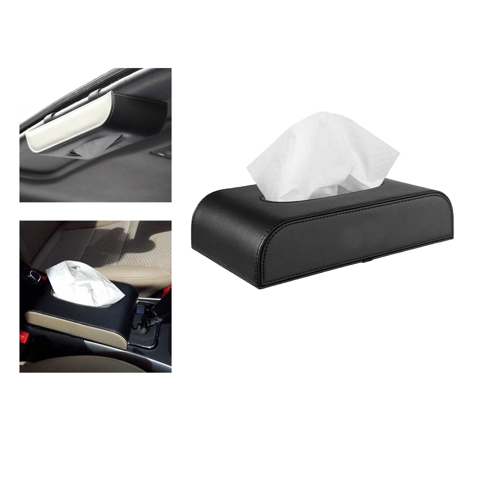 Auto PU Leather Paper Towel Case Tissue Box Paper Storage for Home Office