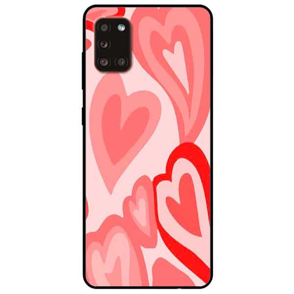 Ốp lưng dành cho Samsung Galaxy A12 / A21s / A31 - Tim Viền Hồng