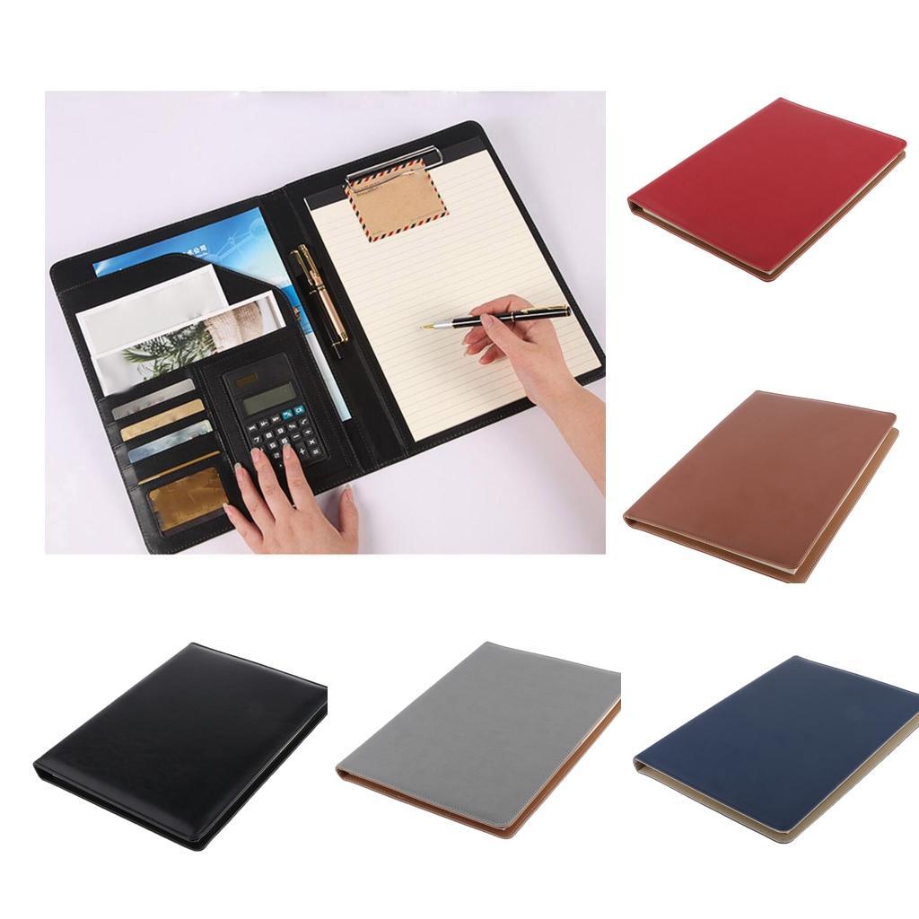 A4 Conference Document Folder Office Travel Supply W/ 8bit Calculator