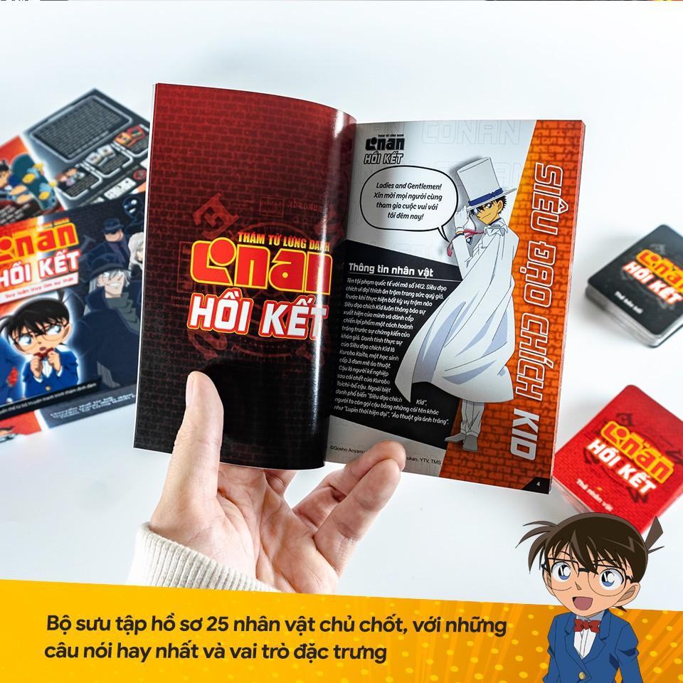 Bộ Trò Chơi Thám Tử Lừng Danh Conan Hồi Kết, Board Game Thẻ Bài Nhập Vai Suy Luận Kèm Hồ sơ 25nhân vật cực chất MecoMart