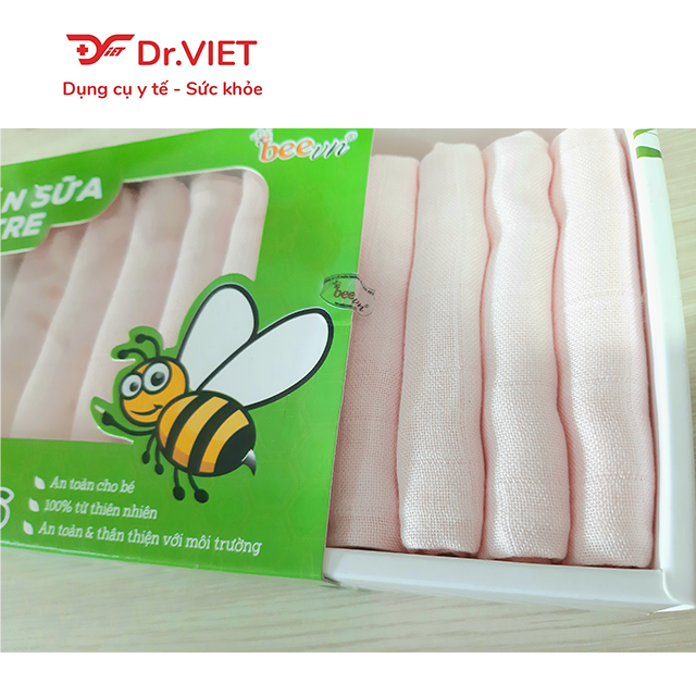 Khăn sữa sợi tre Bee Kids chính hãng thương hiệu Beevn - Khăn em bé mềm mịn, kháng khuẩn an toàn cho trẻ