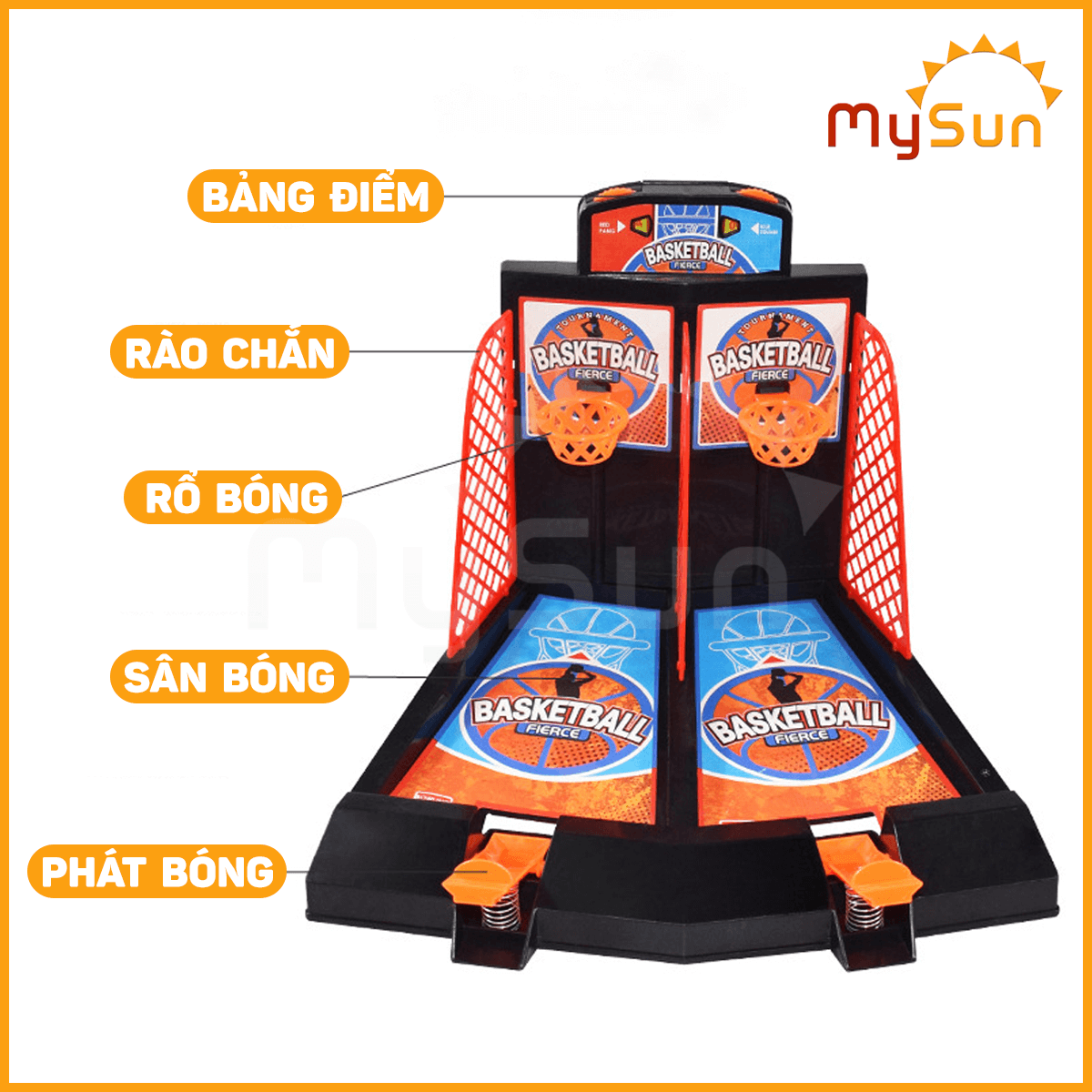 Bộ đồ chơi bóng rổ mini cho bé trai bộ trò chơi 2 người đối kháng trẻ em MySun