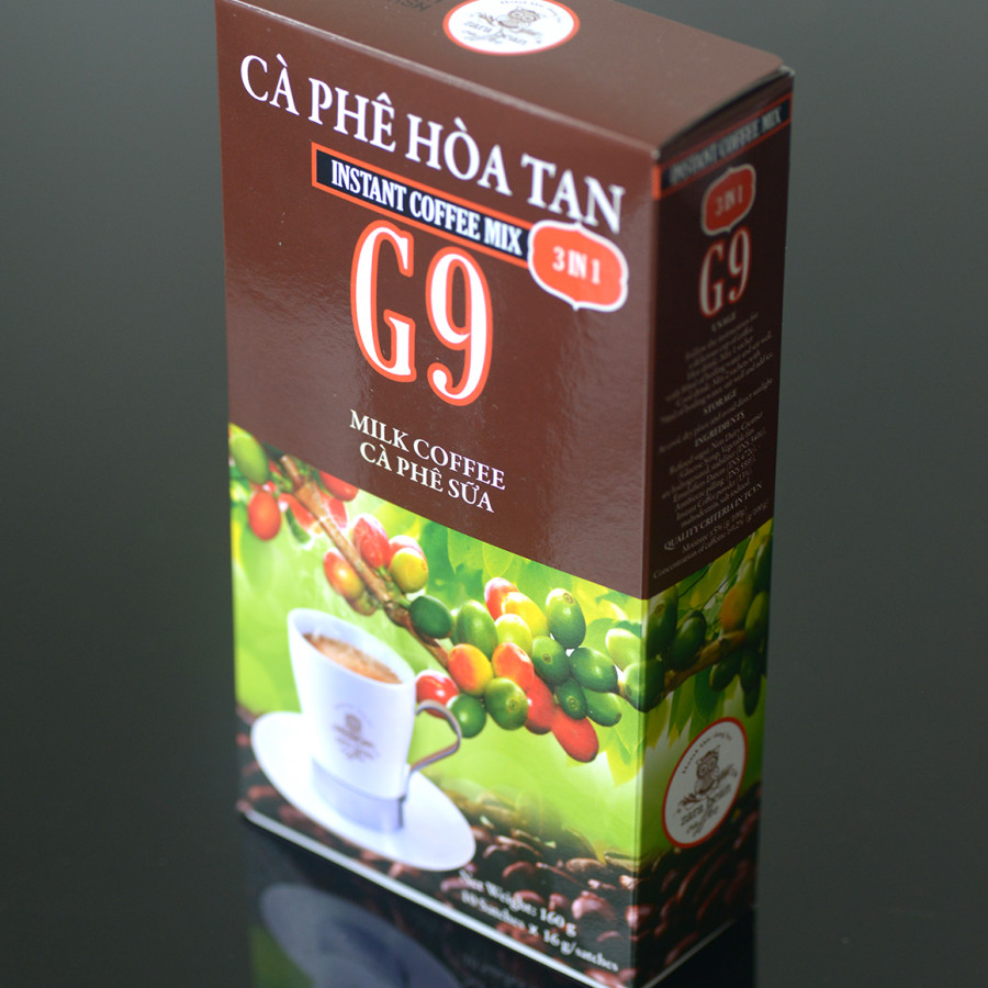 Cà phê hòa tan 3in1- G9 ( Hộp 10 gói x 16g)