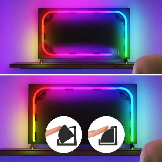 Dây đèn LED RGB Govee RGBIC Neon TV Backlight H61B2 | Công nghệ ánh sáng RGBIC 16 triệu màu | Đèn nền hiện đại cho TV