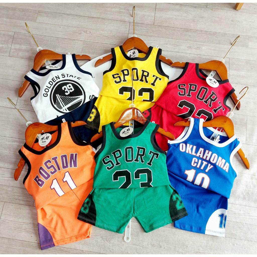 Bộ Ba Lỗ Cho Bé Chất Cotton 4C, Bộ Ba Lỗ Bé Trai họa tiết thể thao - SAM. KIDS68