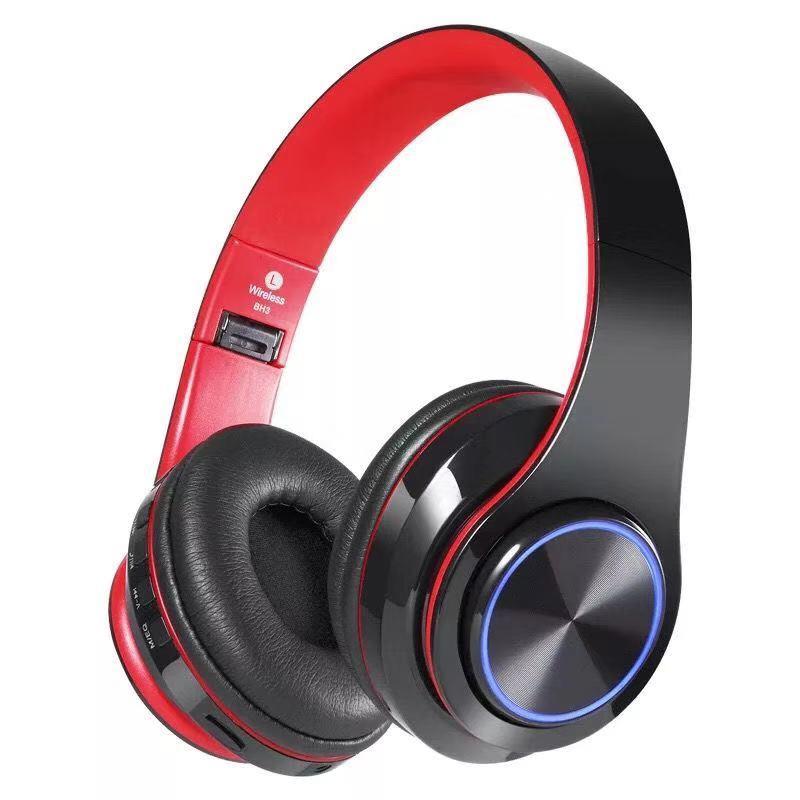 B39 Tai Nghe Không Dây Cầm Tay Gấp Gọn Tai Nghe Mp3 Máy Nghe Có Micro LED Đèn Nhiều Màu Sắc Bluetooth-Tai Nghe Tương Thích