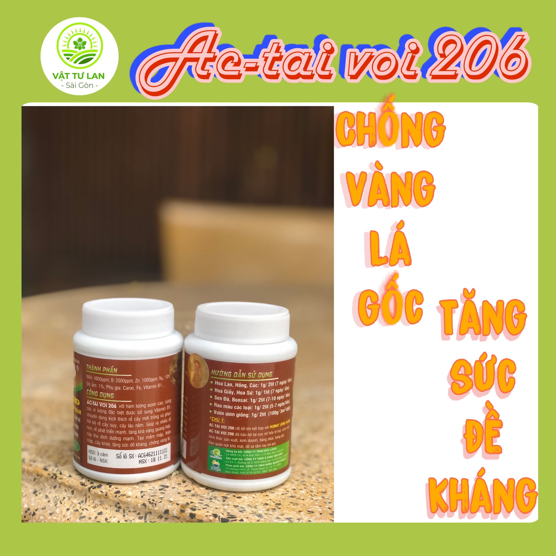 Phân Bón Vi Lượng AC-TAI VOI 206
