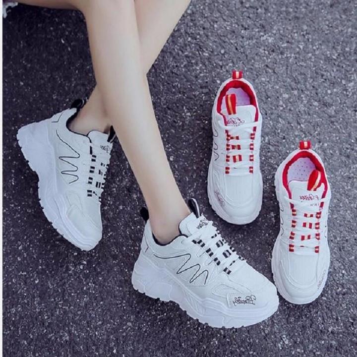 GIÀY DÉP NỮ - giày thể thao nữ sneaker cá tính năng động hợp thời trang - giày nữ độn đế 3,5cm kiểu dáng sang trọng