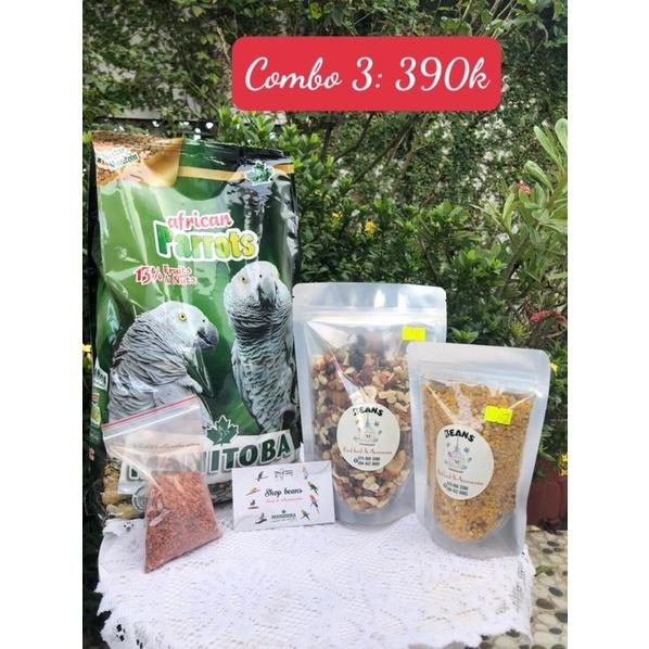 Combo thức ăn cho vẹt giá siêu lợi