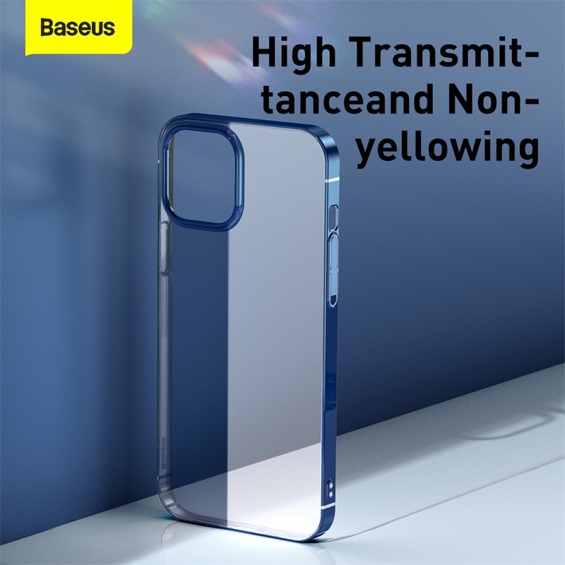 Ốp lưng viền màu mạ crom cho iPhone 12 / iPhone 12 Pro Hiệu Baseus mỏng 0.6mm, chống va đập, gờ bảo vệ Camera, Mạ Crom sang trọng - hàng nhập khẩu