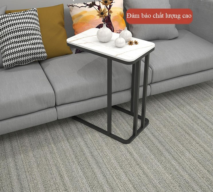 Bàn Trà Đá, Táp Trà Đá Sofa Mặt Đá Ceramic Siêu Đẹp Chân Sắt Sơn Tĩnh Điện Bền Bỉ KT D40xH50