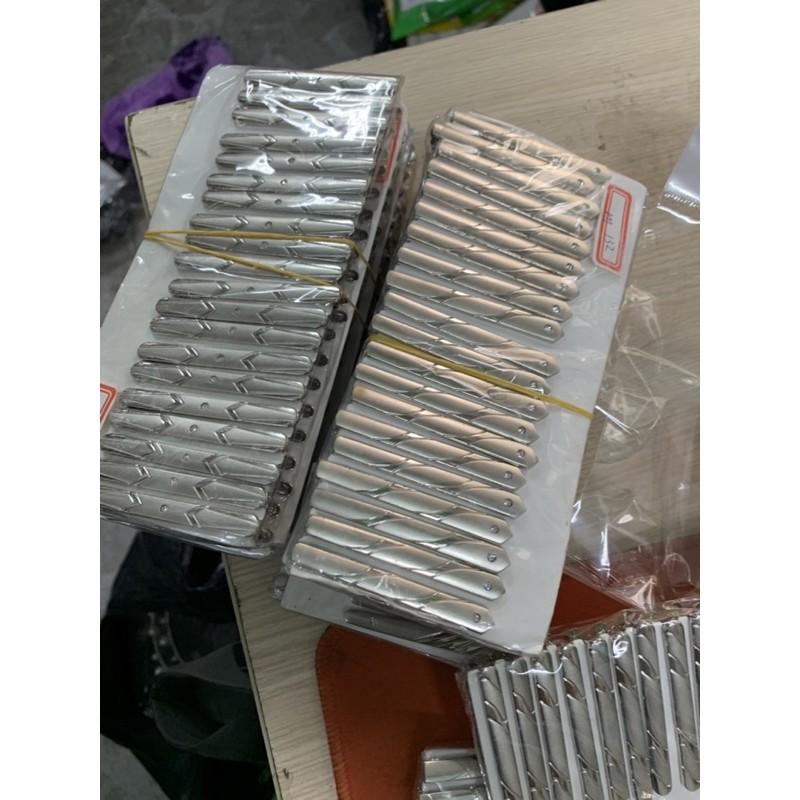 Combo 50 kẹp cà vạt nam trắng bạc đính đá nhỏ GiangPKC