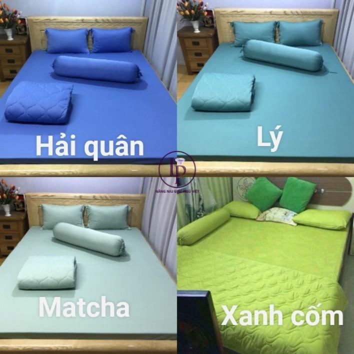 Trọn bộ 5 Món Chăn GA THUN LẠNH TRƠN HÀN QUỐC kèm Mền LAN PHAM BEDDING
