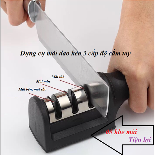 Dụng Cụ Mài Dao 3 Rảnh Cấp Độ Bằng Tay - Không Thể Thiếu Trong Nhà Bếp - Hàng Chính Hãng MINIIN