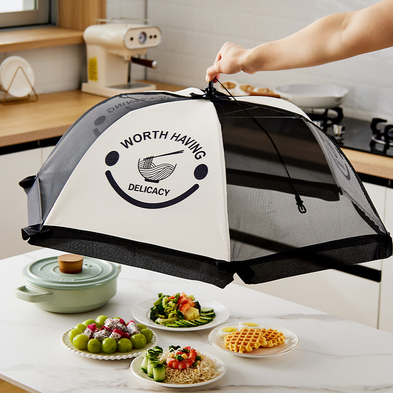 Lồng bàn gấp gọn đậy thức ăn, chất liệu vải polyester bền chắc kích thước 70cm, chống bụi , vô cùng tiện lợi