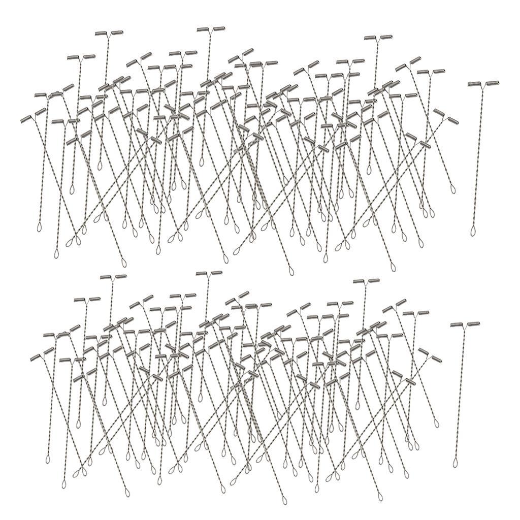 200 Pieces Rig T-Shape Balance Rig Hook Swivel String Hooks Arms Connector