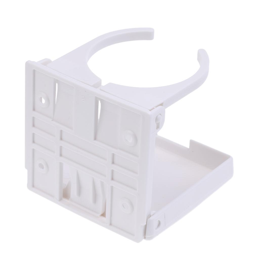 2Pcs Adjustable Folding White Drink Holders - Boat/Marine//Car/RV/Cup