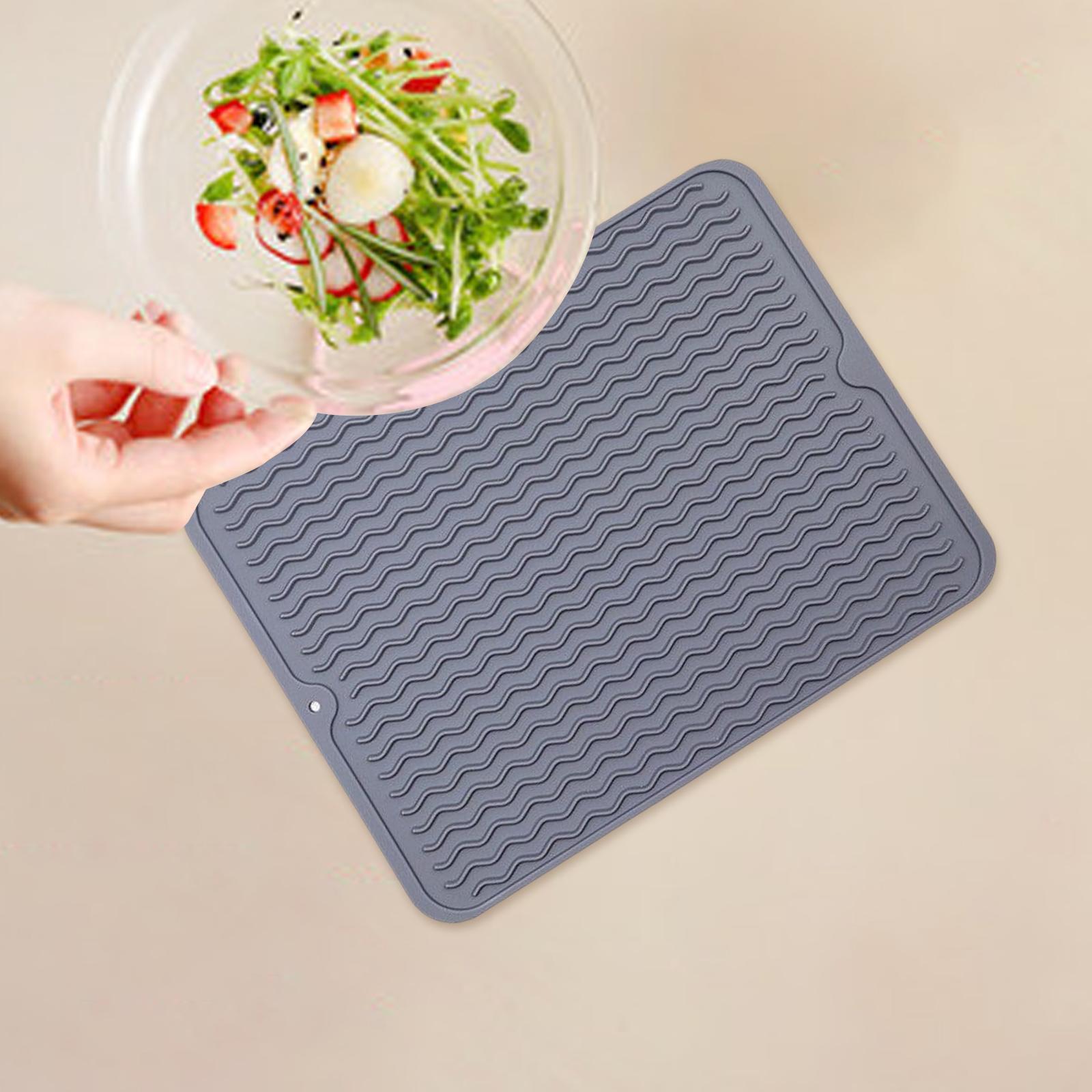 Silicone Drain Pad Waterproof Heat Insulation Hot Pot Holder Dish Drying Mat