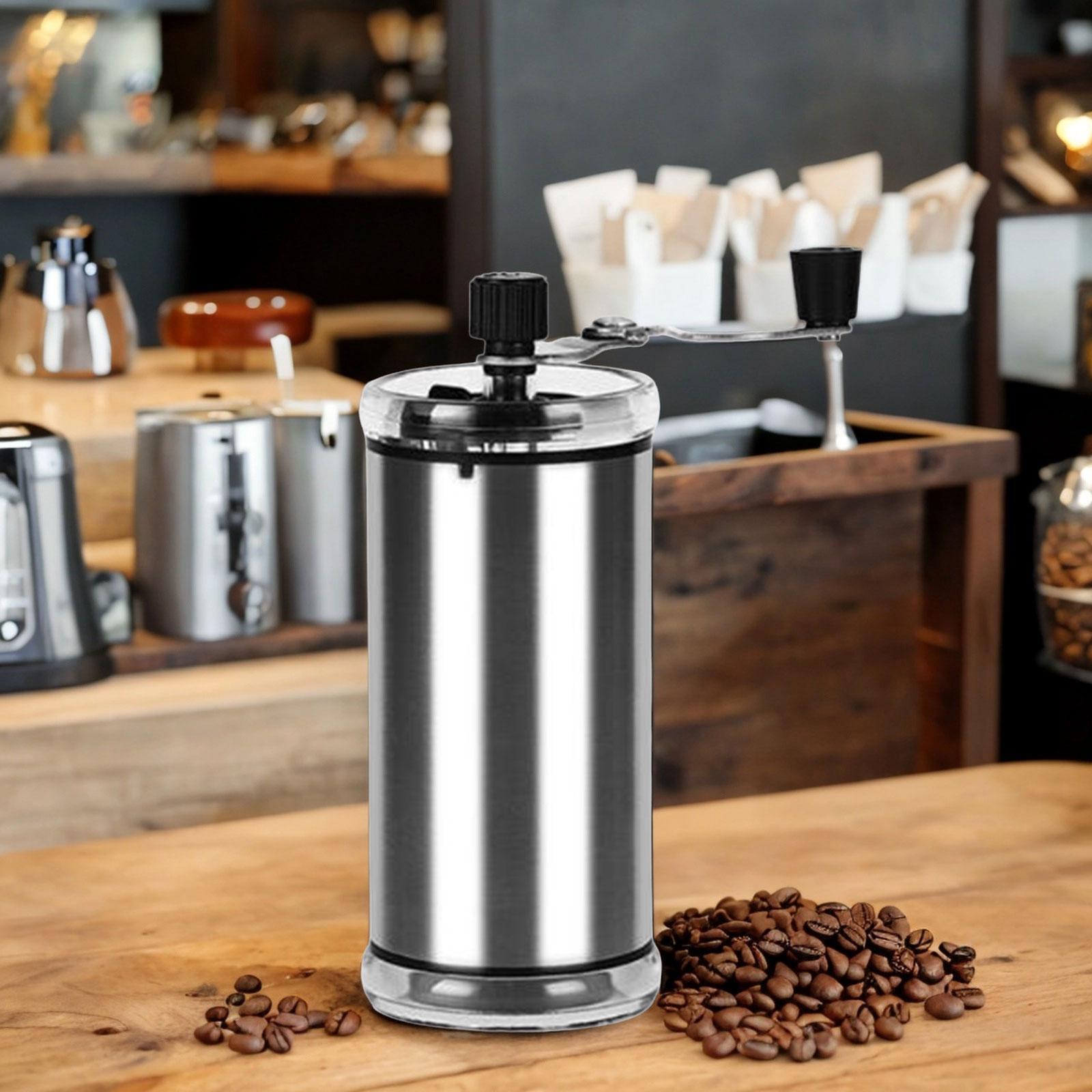 Manual Coffee Grinder Handheld Hand Crank Coffee Mill for Bar Office Outdoor