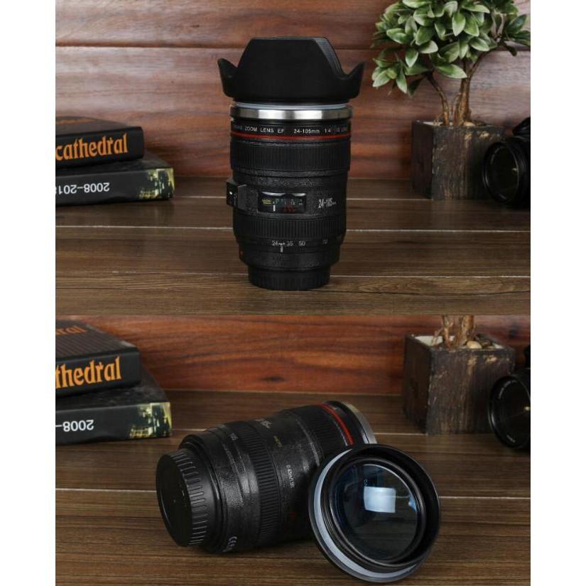 Khuyến mãi - Cốc Nước Tự Động Khuấy Kiểu Dáng Ống Kính Máy Ảnh Mug Coffee