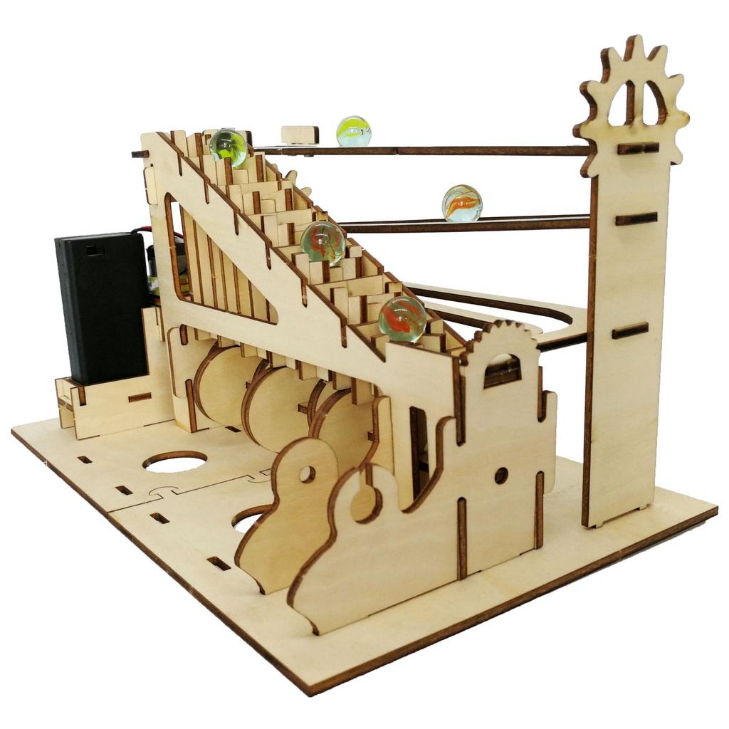 Đồ Chơi Khoa Học Lắp Ráp Bằng Gỗ 3D Mô Hình Cơ Động Học Marble Run - Đường Trượt Bi Lăn