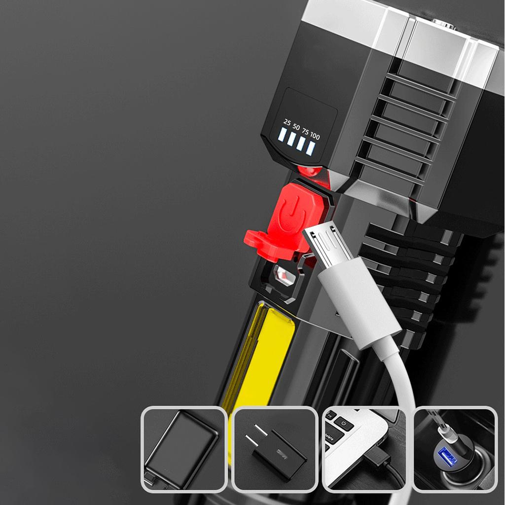 COB Flashlight USB Rechargeable   Outdoor  Cycling