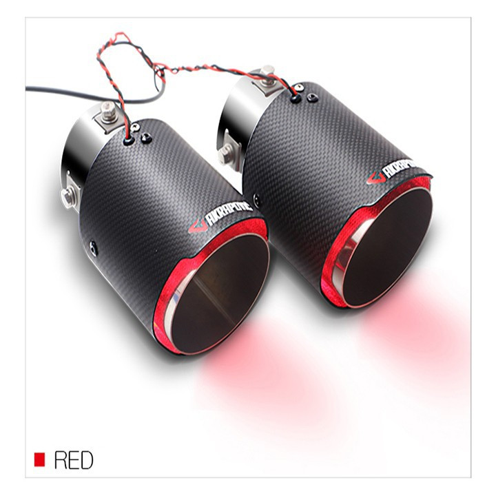 Ống xả ô tô Sợi Carbon có đèn LED phát sáng cao cấp. 11