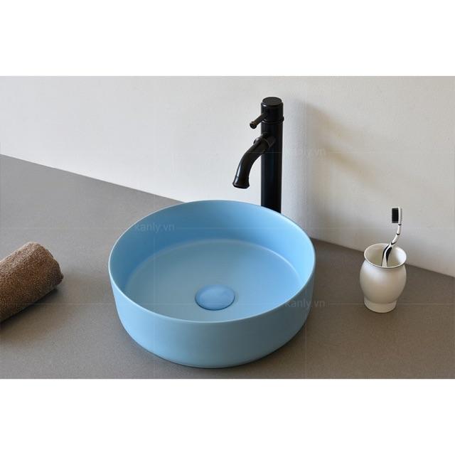 chậu sứ màu-lavabo để bàn Kanly SU525