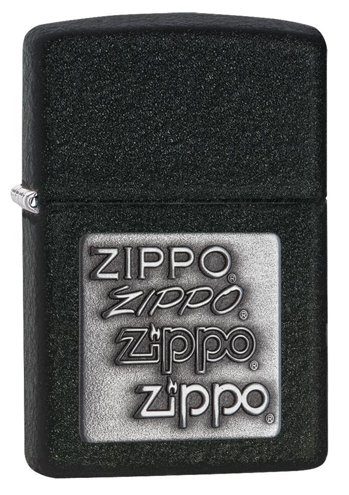 Bật Lửa Zippo Pewter Emblem Black Crackle 363