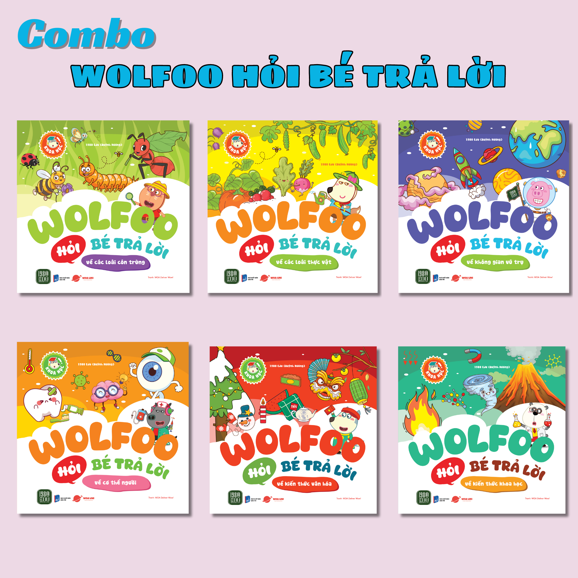 Combo 6 cuốn Wolfoo Hỏi Bé Trả Lời