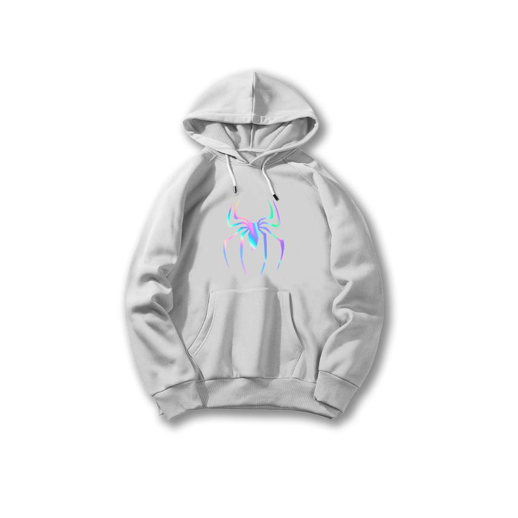 Áo hoodie con nhện phản quang, áo khoác nỉ nam nữ unisex form rộng dáng hàn – ST178- babitrendy