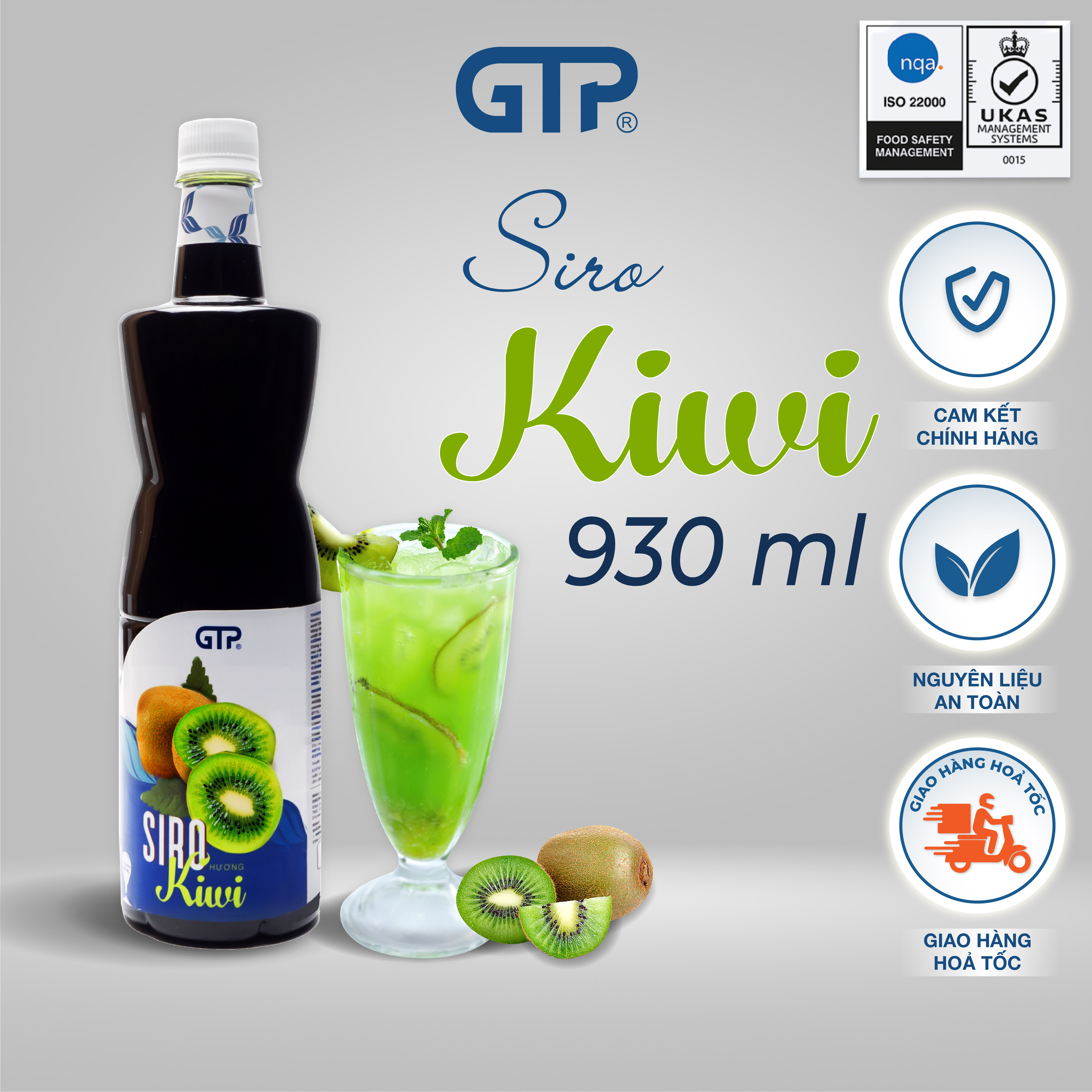 Siro GTP hương Kiwi/ Táo xanh/ Khoai môn