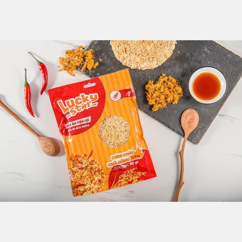 Cơm cháy chà bông vị cay Lucky Star 70g siêu ngon đảm bảo dinh dưỡng đồ ăn vặt ZonZon