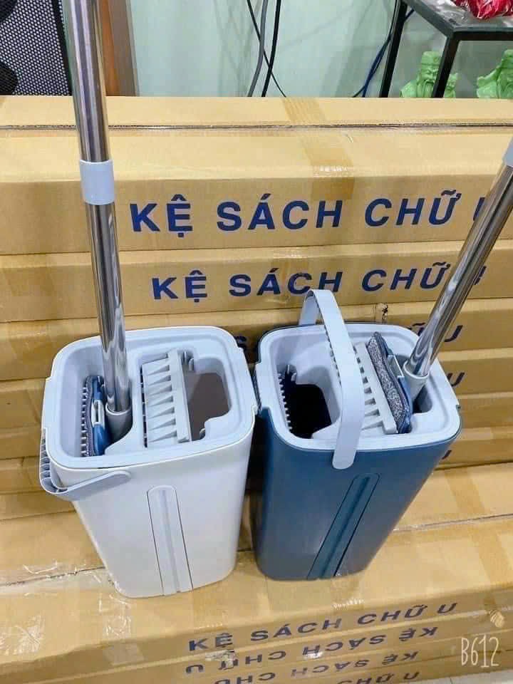 Cây Lau Nhà Tự Vắt, Chổi Lau Nhà Thế Hệ Mới Xoay 360 Độ Có 8 Bông Lau Đi Kèm - Hàng Nhập Khẩu
