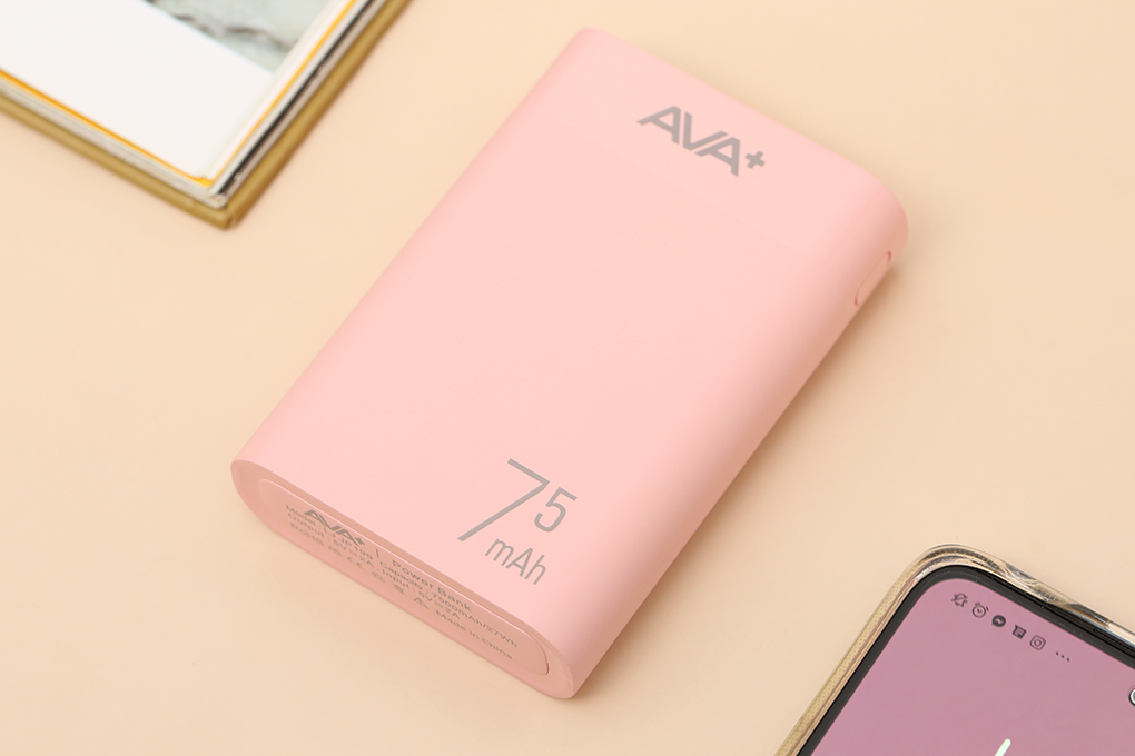 Pin sạc dự phòng 7500 mAh AVA+ LJ JP199 - Hàng chính hãng - Hồng