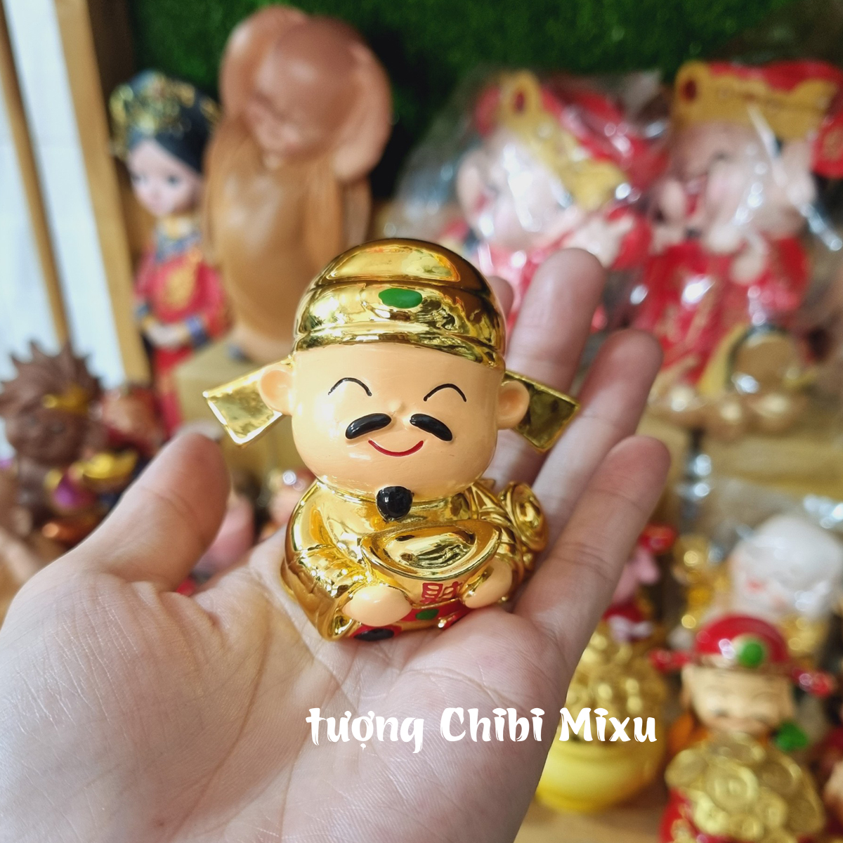 Tượng Thần Tài may mắn - mẫu xi cao cấp