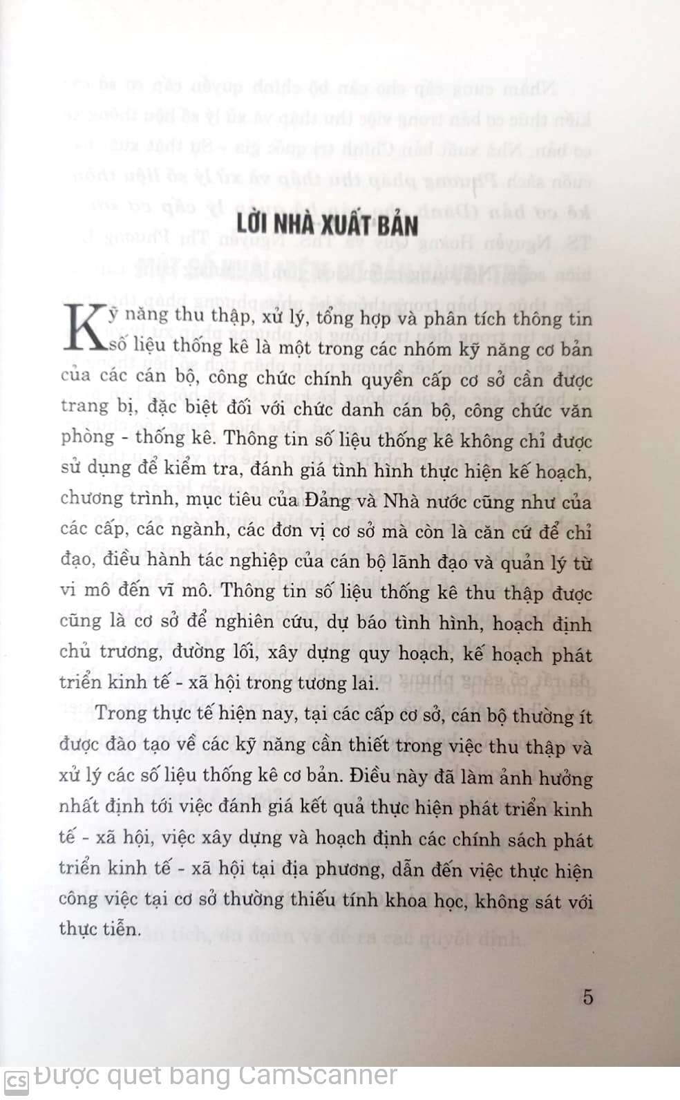 Phương pháp thu thập và xử lý số liệu thống kê cơ bản (Dành cho cán bộ quản lý cấp cơ sở)