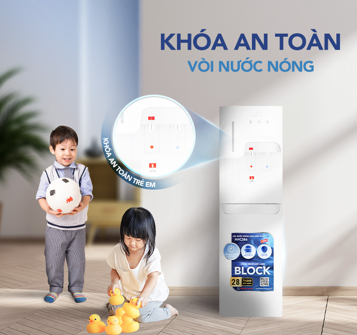 Cây nước nóng lạnh hút bình Hòa Phát HHC386 - Bảo hành 28 tháng - Hàng chính hãng