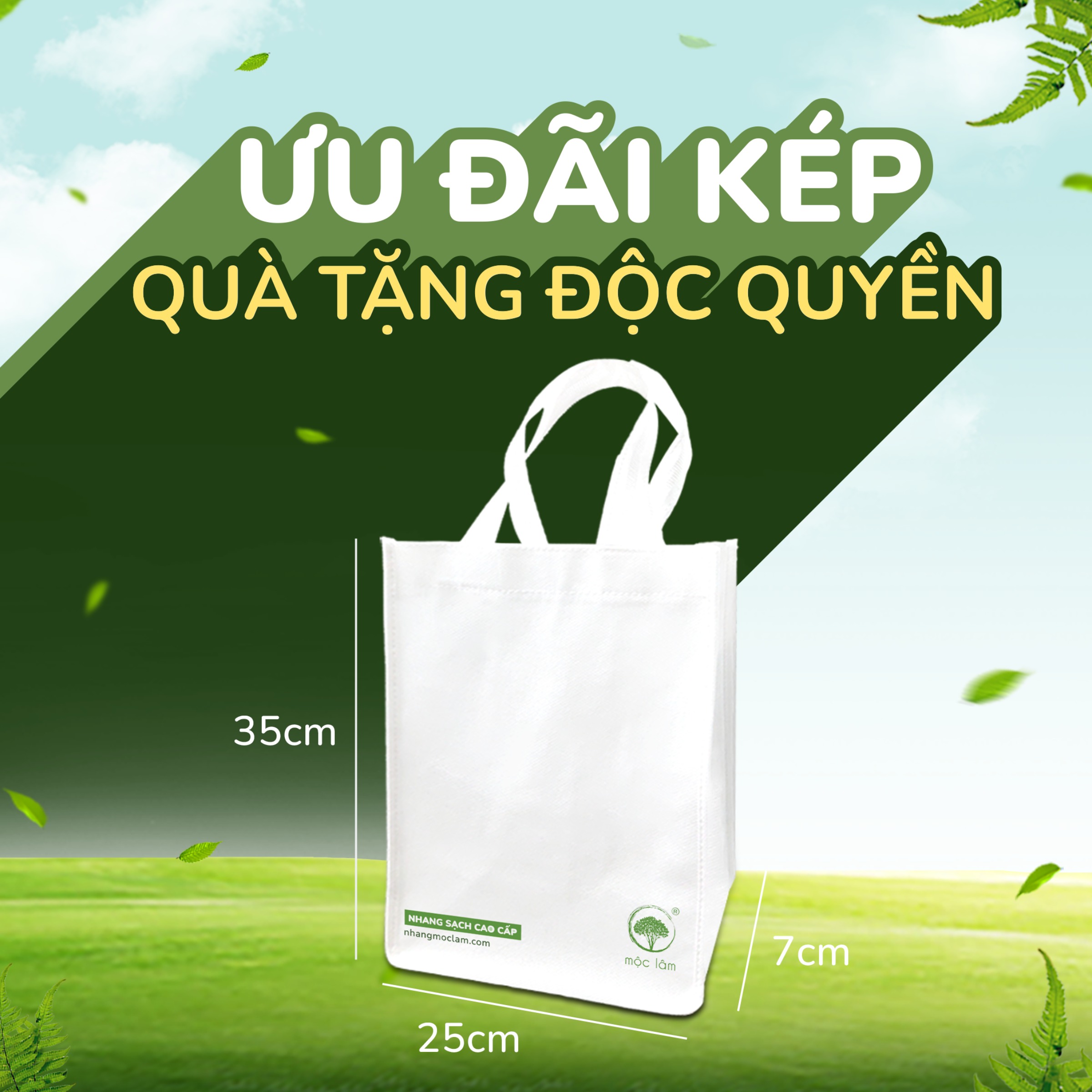[QÙA TẶNG ĐỘC QUYỀN] Túi Tote Sống Xanh Nhang Mộc Lâm