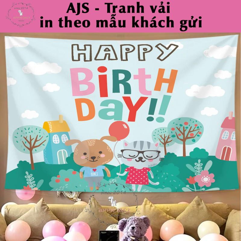 Tranh Vải treo tường in theo mẫu khách gửi -