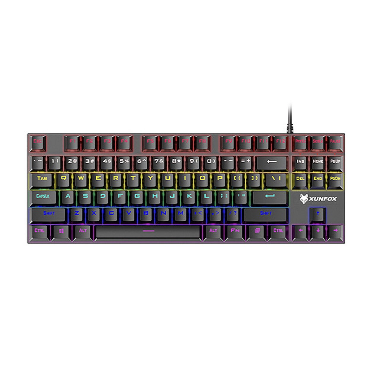 Bàn phim cơ có dây K80 LED RGB TKL 87 phím, Bàn phím chuyên game . máy tính văn phòng LED RGB siêu đẹp