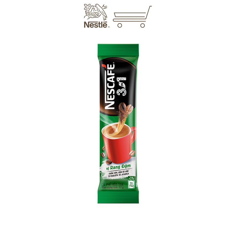 Cà phê hòa tan Nescafé 3in1 vị rang đậm - công thức cải tiến (Hộp 20 gói)