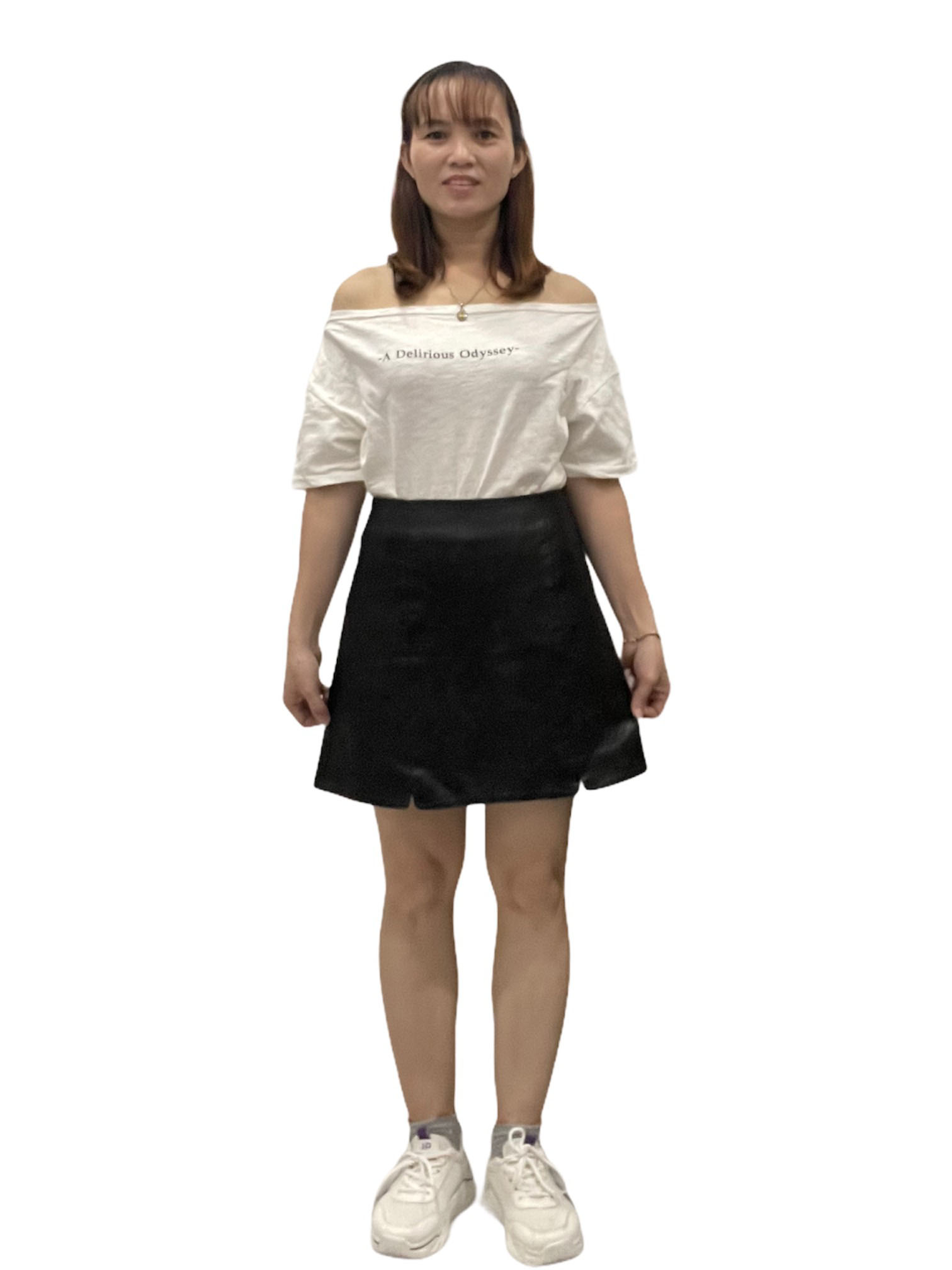 Chân Váy Chữ A Da Pu Lưng Cao Thời Trang Hàn Quốc V10 53-57 KG JIAMI