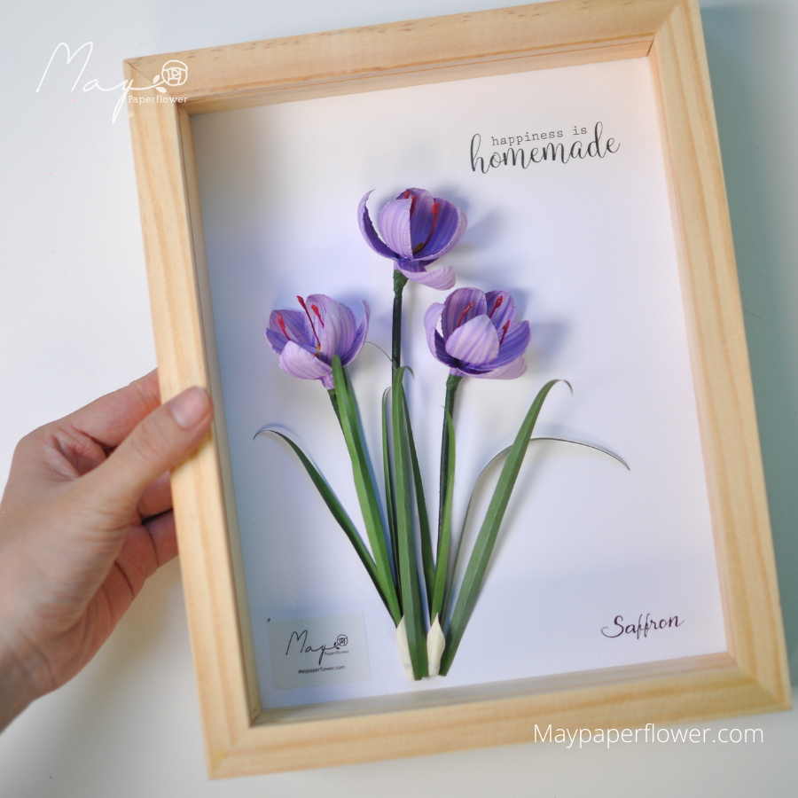 Tranh hoa giấy handmade trang trí cao cấp cm - HOA NGHỆ TÂY Maypaperflower Hoa giấy nghệ thuật