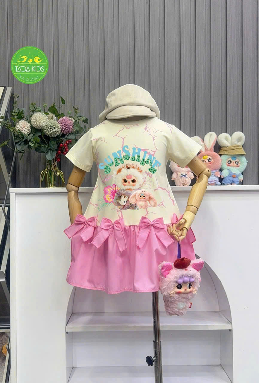 Đầm váy đẹp cho bé gái hình hottrend baby three phong cách Hàn Quốc từ 12-40kg hàng thiết kế