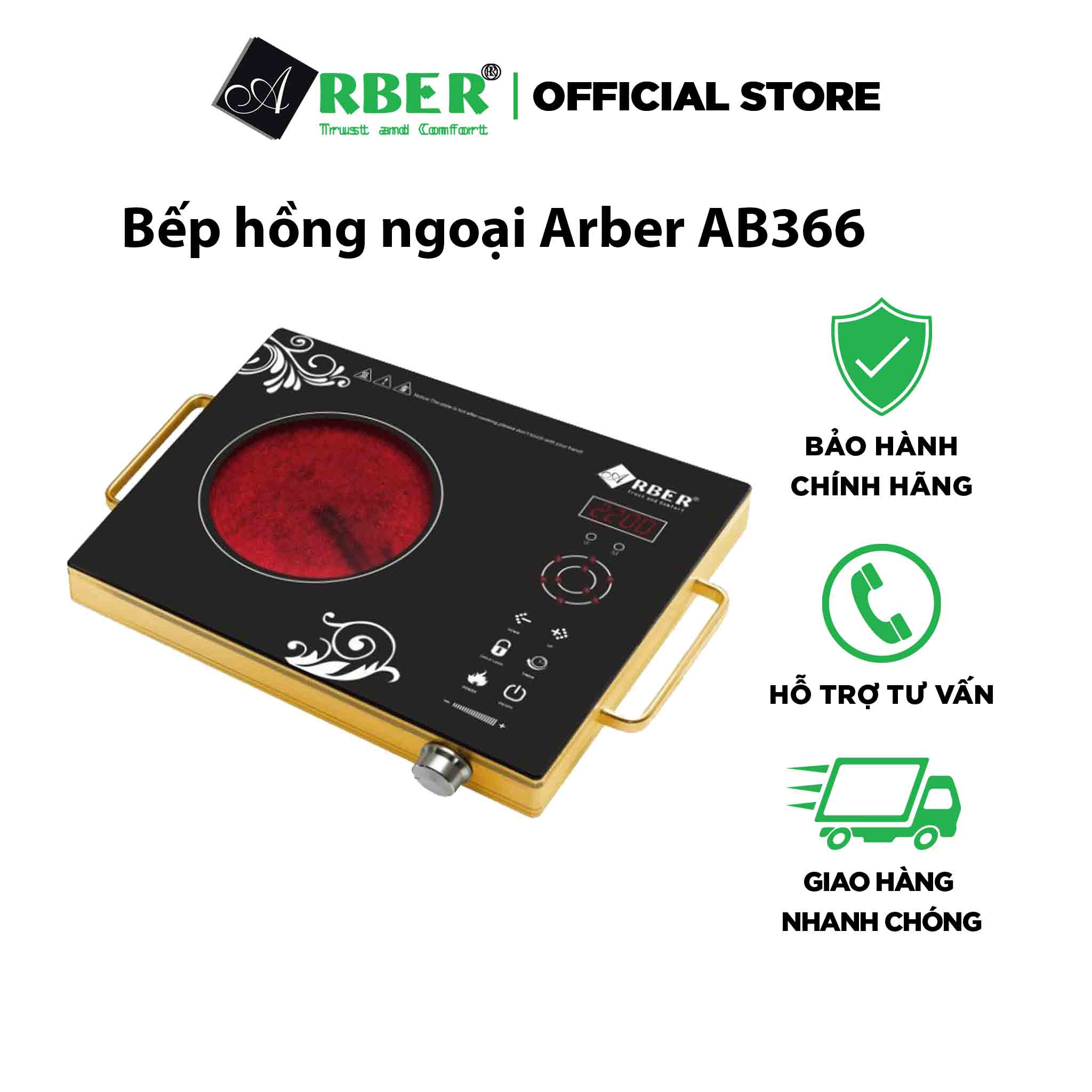 Bếp hồng ngoại Arber AB366 hàng nhập khẩu Đức chính hãng.