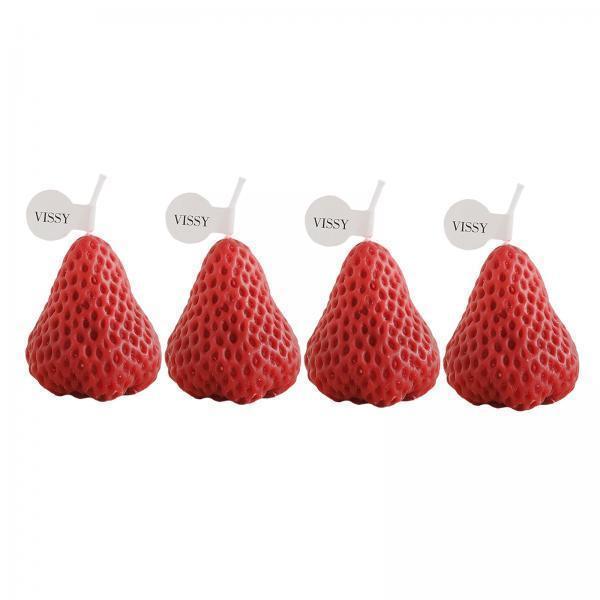 3-10pack Strawberry Candle Scented Candle Home Living Room Party Decor Photo