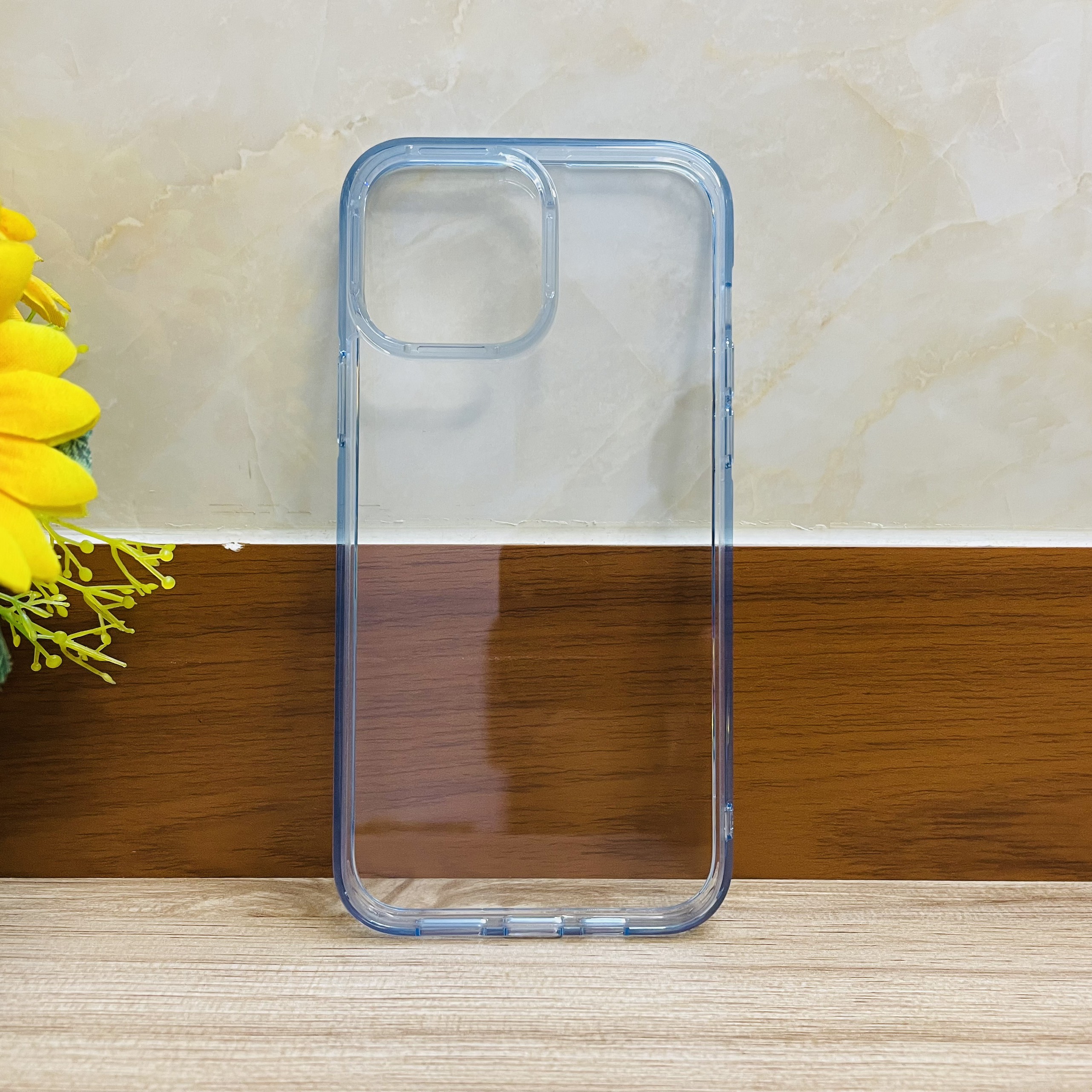 Ốp lưng Likgus trong viền màu xanh dành cho iPhone 13 Pro Max - hàng chính hãng