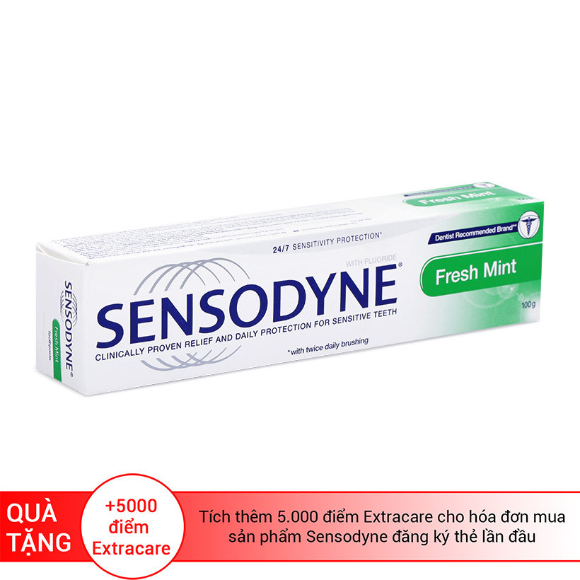 Kem đánh răng hương bạc hà the mát Sensodyne (100g)